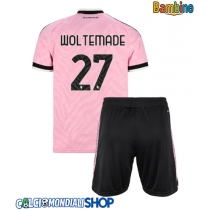 Maglie da calcio Juventus Nick Woltemade #27 Seconda Maglia Bambino 2026-27 Manica Corta + Pantaloni corti)